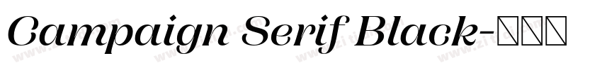 Campaign Serif Black字体转换
